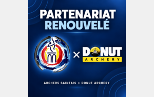 Les Archers Saintais renouvellent leur partenariat avec Donut Archery !